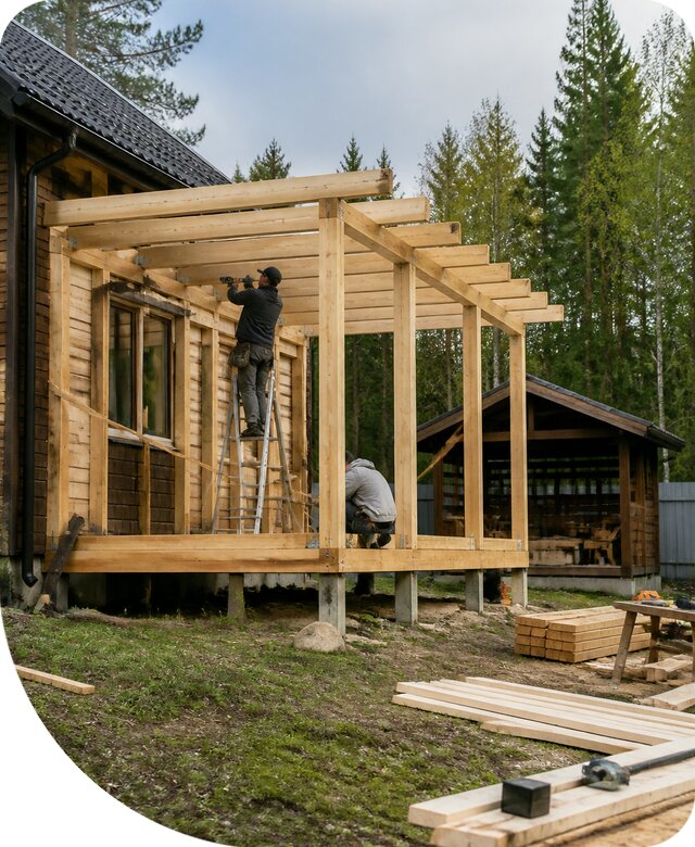 Строительство пристроек и построек на участке в Бугульме